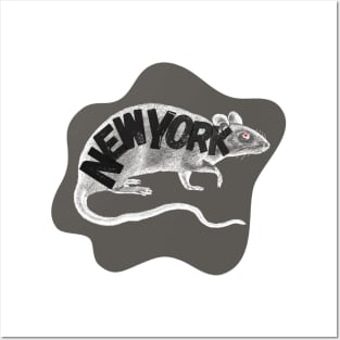 New York Distressed Rat By Abby Anime(c) Posters and Art